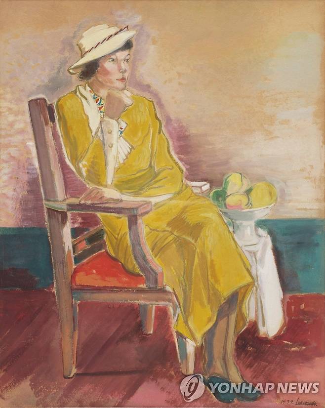 이인성 '노란 옷을 입은 여인상'(1934) [대구미술관 제공, 재판매 및 DB 금지]