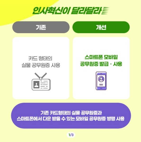 앞으로는 모바일 신분증 시대가 도래한다.(출처=인사혁신처)
