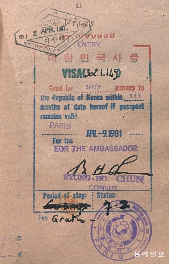 피에르 코엔아크닌씨의 여권 비자 사진.