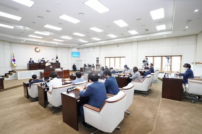 수성구의회가 14일 제2차 본회의를 열고 8일간의 임시회 일정을 마무리했다. (수성구의회 제공) 2021.05.14