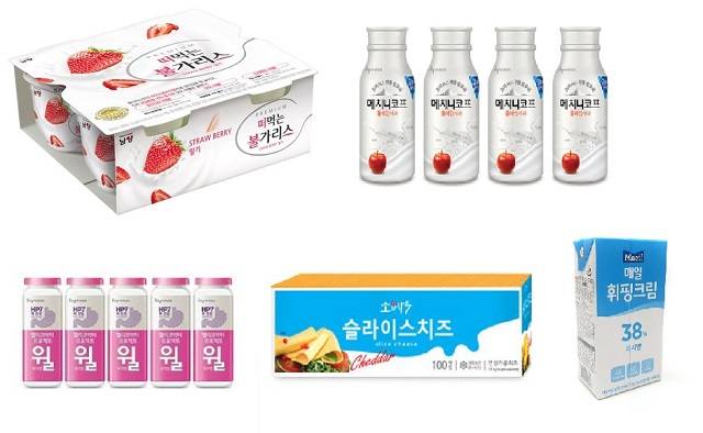 요구르트, 휘핑크림, 치즈 등 유제품에도 소량이지만 유당이 함유돼 있다. /사진=각사 홈페이지