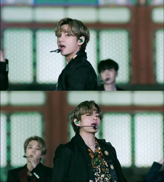 美로 나라 세우신 김태형 전하..방탄소년단 뷔, 지미 팰런쇼 비하인드 환상 비주얼 "용안에 눈이 멀듯♥"