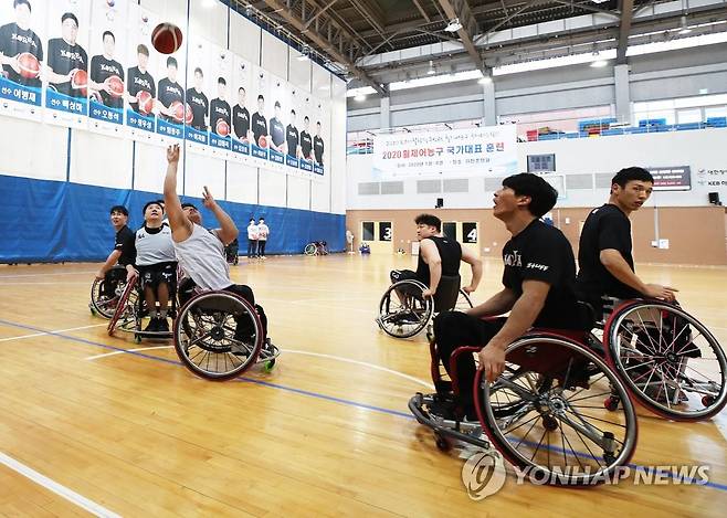 패럴림픽 출전하는 휠체어 농구 대표팀 [연합뉴스 자료사진]