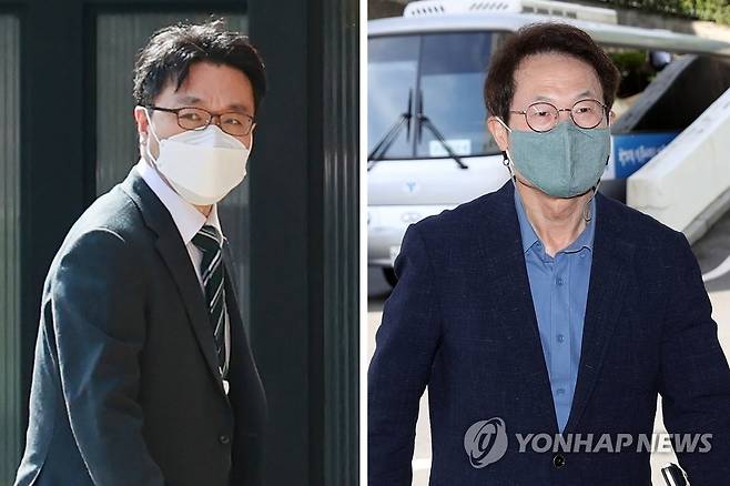 출근하는 김진욱 공수처장과 조희연 교육감 (서울=연합뉴) 임헌정·홍해인 기자 = 고위공직자범죄수사처(공수처)가 조희연 서울시교육감의 해직 교사 부당 특별채용 부당 의혹에 첫 사건번호를 부여하고 수사에 착수했다.       김진욱 공수처장(왼쪽 사진)과 조희연 서울시교육감이 11일 오전 과 천 공수처와 서울시교육청으로 각각 출근하고 있다. 2021.5.11 kane@yna.co.kr