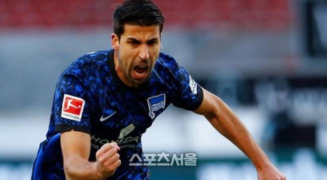 사미 케디라는 지난 2월 헤르타 베를린으로 이적해 8경기를 뛰었다. BBC 캡처