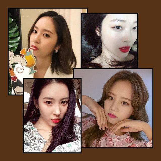 출처: 크리스탈 인스타그램, 설리 인스타그램, 선미 인스타그램, 혜리 인스타그램