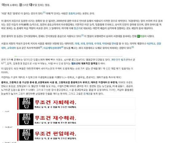 출처: 나무위키, 구스위키, 디시위키