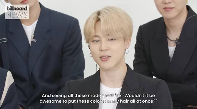 방탄소년단 지민, 전 세계 화제 '레인보우 헤어' 비하인드 공개 "인터넷을 검색하다..재밌을 것 같았어요"