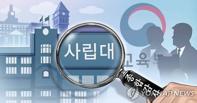 교육부, 사립대 종합감사 (PG) [장현경 제작] 일러스트