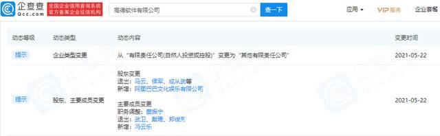 가오더소프트웨어 주주 변경 내역. 자료=치차차