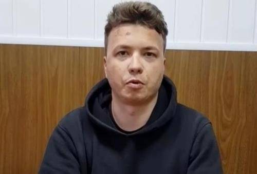 여객기 강제 착륙으로 체포된 벨라루스 야권 활동가 라만 프라타세비치 [로이터=연합뉴스]