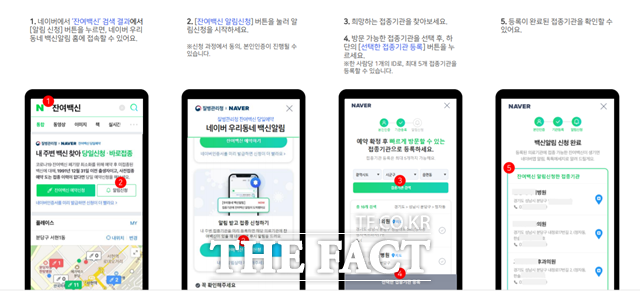 오늘부터 아스트라제네카 잔여 백신을 국민 누구나 당일 네이버·카카오 앱 예약을 통해 맞을 수 있다. 네이버 앱에서 잔여 백신 알림을 설정하는 방법. /질병관리청 제공
