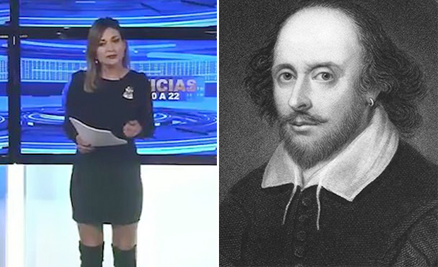 27일(현지시간) 아르헨티나 뉴스 채널 ‘카날26’이 영국의 위대한 극작가 윌리엄 셰익스피어가 사망했다는 황당한 오보를 냈다.