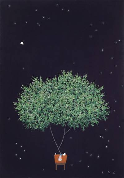 고마운 하루 162X112 장지위에 분채 2021. [사진 제공 = 선화랑]