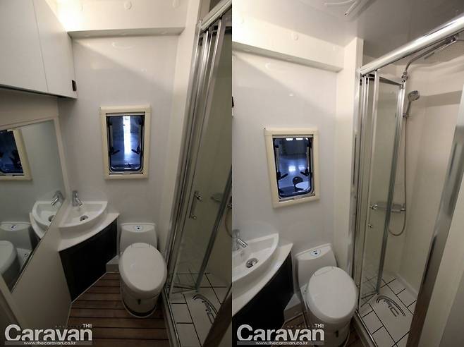 좀 더 디테일하게 살펴보면 화장실 공간 안쪽으로 독립샤워부스가 마련되어 있어 더욱 실용적이다