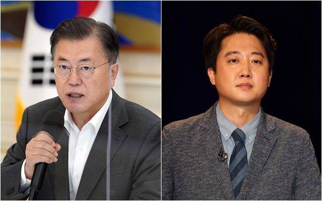 문재인 대통령, 이준석 전 국민의힘 최고위원 ⓒ청와대·국회사진취재단