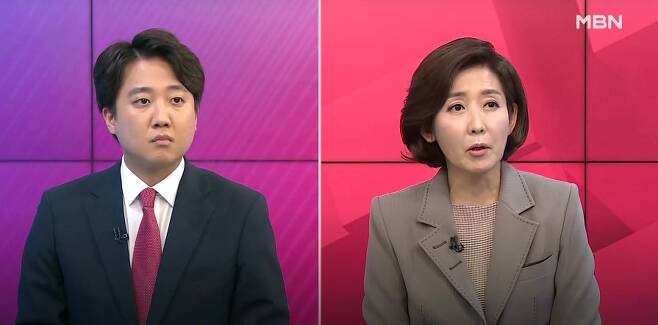 국민의힘 당대표 선거에 출마한 이준석 후보(왼쪽)와 나경원 후보(오른쪽) © 뉴스1