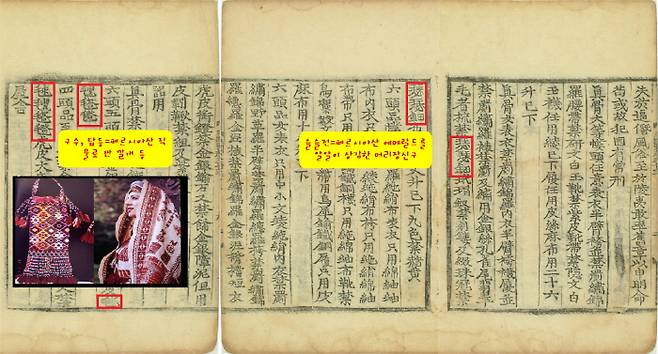 흥덕왕이 수입 사용을 금지시킨 해외명품 목록에는 페르시아산 머리장신구(슬슬전)과 구수와 탑등 같은 페르시아산 직물이 포함되어 있었다. 구수와 탑등은 페르시아산 카펫일 것이다.