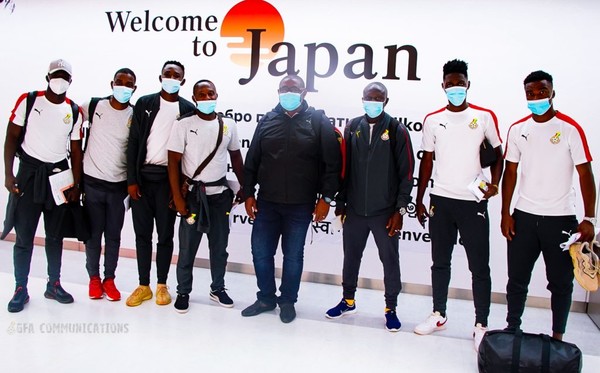 일본에 입국한 가나 선수단. 가나축구협회