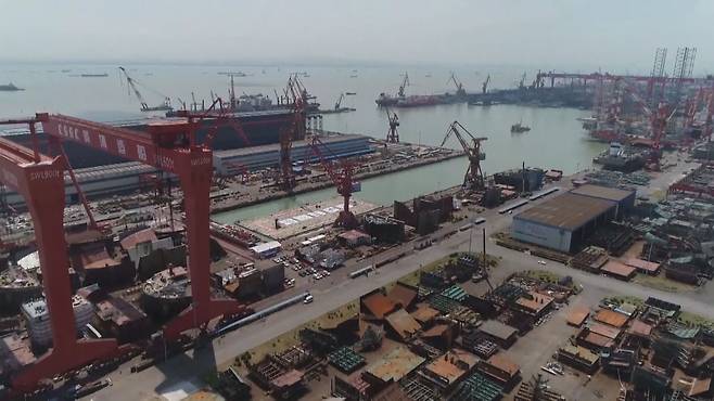 중국은 대형 수리조선소를 보유하고 있어 한국 대형 선박 98%가 중국조선소에서 수리하고 있다.