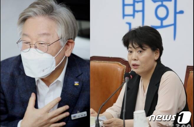 이재명 경기도지사(왼쪽)와 윤희숙 국민의힘 의원. © 뉴스1