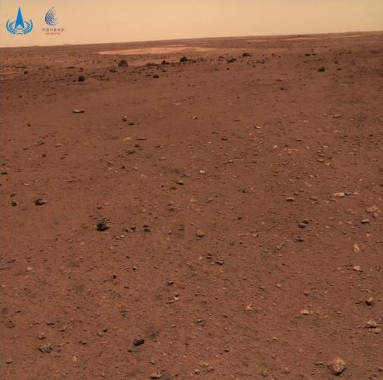 주룽이 촬영한 화성 사진 [중국중앙TV 캡처.재판매 및 DB 금지]
