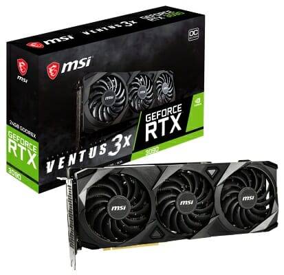 지포스 RTX 3090 그래픽카드는 여전히 300만원 이상에 거래된다. (사진=MSI)