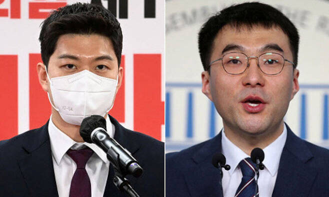 김용태 국민의힘 청년최고위원(왼쪽), 김남국 더불어민주당 의원