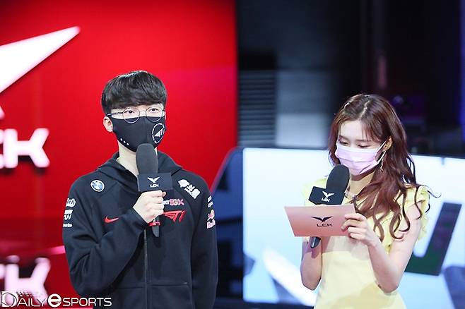 2021 LCK 서머 첫 단독 POG 인터뷰에 나선 T1 '페이커' 이상혁.