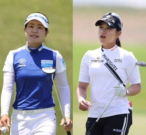 2021년 DB그룹 제35회 한국여자오픈 골프선수권대회에 출전한 박민지, 박현경 프로가 우승 경쟁에 뛰어들었다. 사진제공=KLPGA