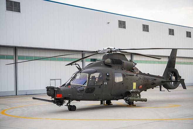 The prototype of the light-armed helicopter being developed by Korea Aerospace Industries (provided by Korea Aerospace Industries)