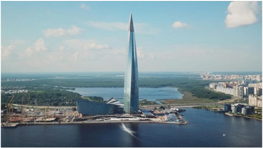 삼성물산 건설부문의 대표적인 BIM 기술 활용 프로젝트인 유럽 최고층 빌딩 '러시아 락타 센터'. <삼성물산 건설부문 제공>