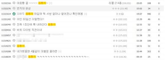 23일 2030이 주로 이용하는 암호화폐 관련 온라인 커뮤니티에 올라온 게시글. [홈페이지 캡처]