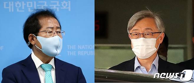 홍준표 국민의힘 의원(왼쪽), 최재형 감사원장© 뉴스1