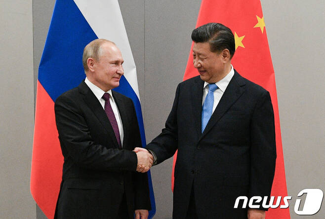 블라디미르 푸틴 러시아 대통령, 시진핑 중국 국가주석.© 로이터=뉴스1 © News1 우동명 기자