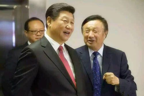 런정페이(오른쪽) 화웨이 회장과 시진핑 중국 국가주석. /바이두 닷컴
