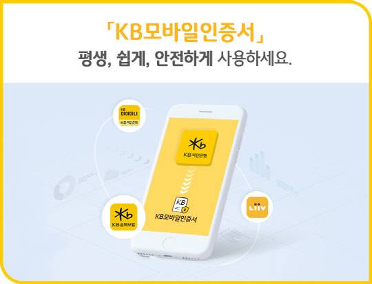 KB국민은행의 KB모바일인증서의 발급자수가 810만명을 돌파했다.(KB국민은행 제공)