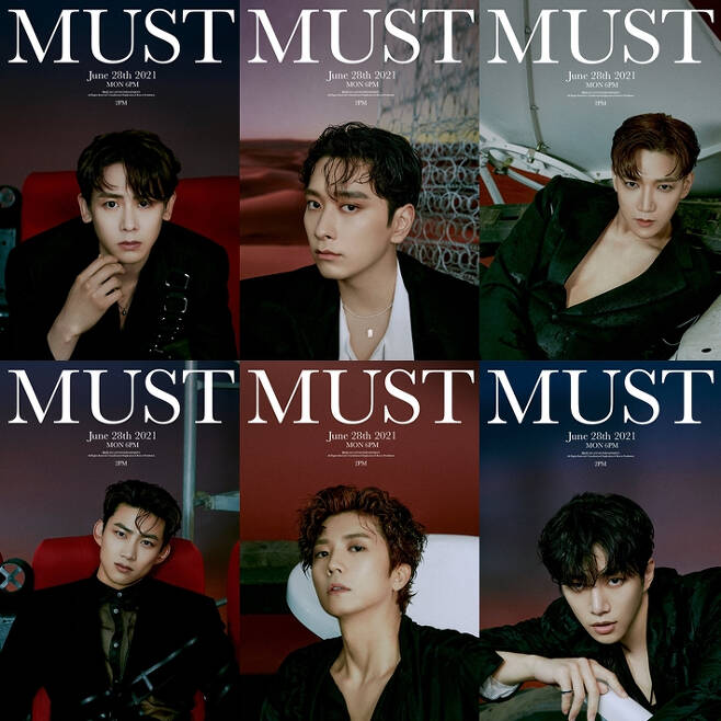 왼쪽부터 시계방향으로 2PM 닉쿤, 찬성, 준케이, 준호, 우영, 택연. 2PM 공식 페이스북