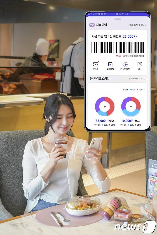 SK텔레콤이 24년만에 'T멤버십'을 할인 방식에서 적립 방식으로 개편한다고 밝혔다. 다양한 제휴사에서 포인트를 적립한 뒤 원하는 제휴사에서 제한 없이 사용할 수 있다. © 뉴스1