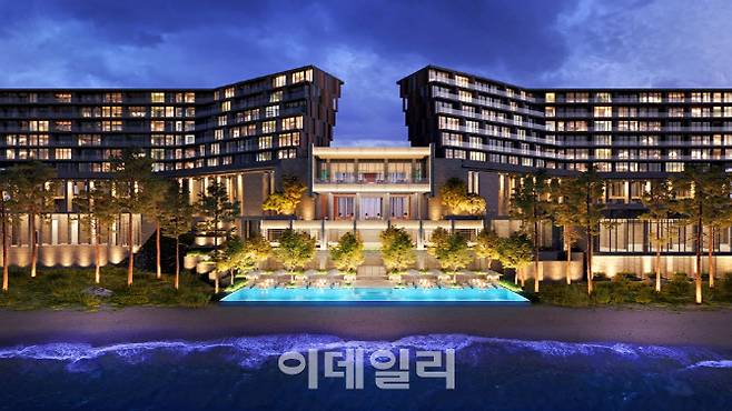 오는 2024년에 강원도 양양 송전해수욕장 인근에 조성되는 카펠라 양양의 조감도(사진=카펠라그룹)