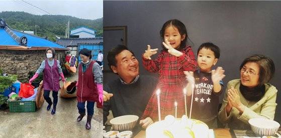 이낙연 캠프는 최근 이낙연 전 대표의 아내 김숙희 여사의 활동 모습을 지지층에 적극 홍보하고 있다.