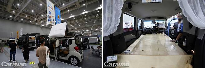 좌측은 kworks를 통해 제작된 반디 모델이며 우측은 중고차를 활용한 구조변경, 평탄화 작업 모델이다