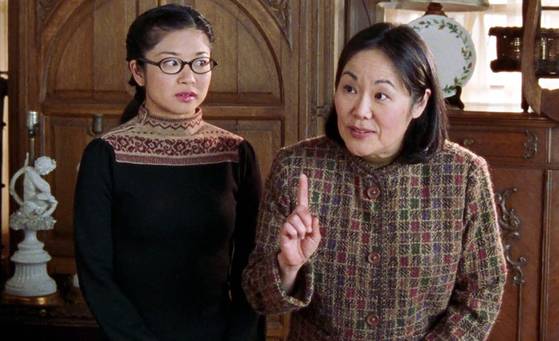 In American television series "Gilmore Girls," the stereotype of the strict Asian parent unable to communicate with her daughter is portrayed through the relationship between the daughter Lane Kim and the mother Mrs. Kim. [WARNER BROS TELEVISION]