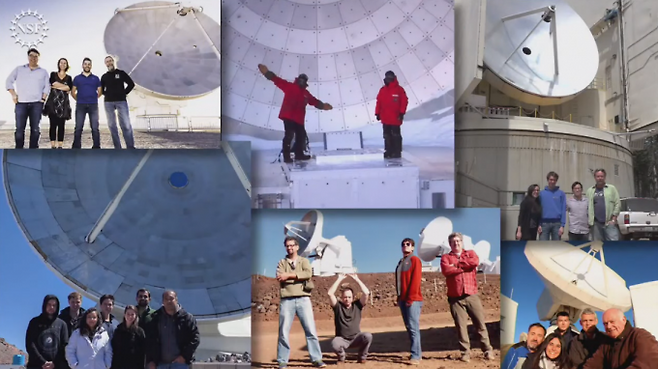 2019년 4월 M87 초대질량 블랙홀의 모습을 공개한 ‘사건지평선망원경(EHT)’ 연구팀. 한국 과학자 8명을 포함해 미국과 유럽, 일본 등 전 세계 연구자 200여명으로 구성됐다. ETH 제공