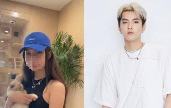 두메이주와 전 엑소M 멤버 크리스. 인터넷 캡처