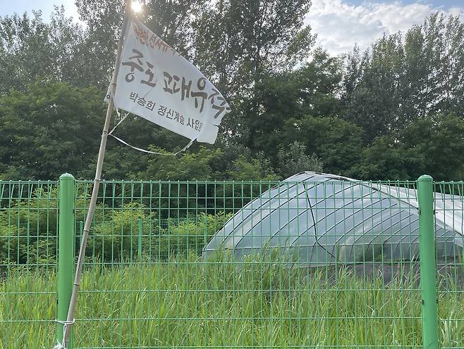 공원 한가운데에 놓인 유적 [촬영 진광찬 인턴기자]