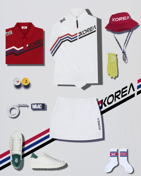 코오롱FnC의 왁이 골프 국가대표 유니폼을 지원한다. 코오롱FNC 제공