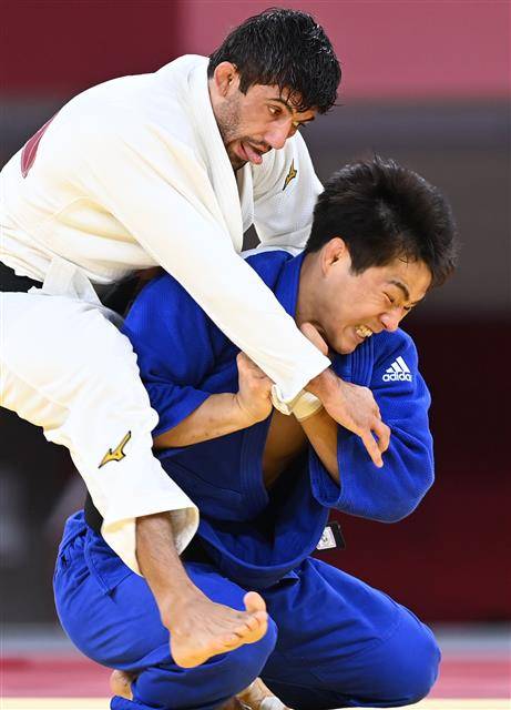 유도 국가대표 안창림이 26일 일본 도쿄 지오다구 일본 무도관에서 열린 유도 남자 73kg급 4강 경기에서 조지아의 샤다투아시빌리 라샤(Shavdatushvili Lasha))와 겨루고 있다. 2021.07.26 도쿄 올림픽사진공동취재단