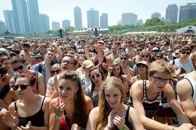 미국 시카고시에서 열리는 세계 최대 규모 록 페스티벌 ‘롤라팔루자’(Lollapalooza). 연합뉴스