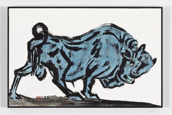 박대성, 청우, 2021, 한지에 먹, 44.5x69cm.[사진 인사아트]